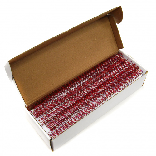 Пружины металлические, А4, 9,5мм (3/8"), красные, 100шт. в упаковке